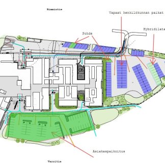 Hyvinvointikeskus, Varsitie 1 lämmitystolppapaikka