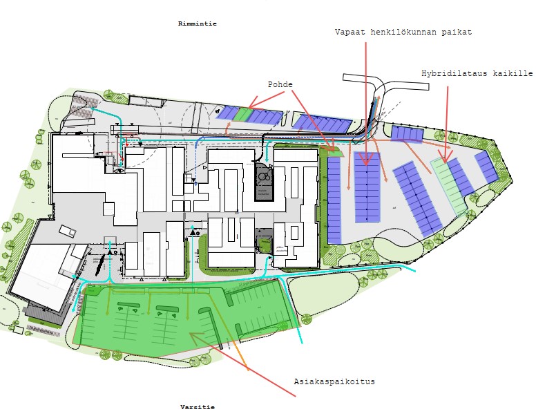 Hyvinvointikeskus, Varsitie 1 lämmitystolppapaikka